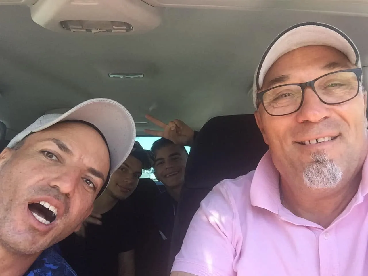 Passengers travelling together in a private transfer vehicle